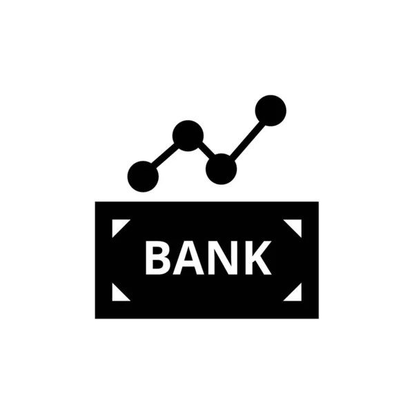 Ícone Ilustração Vetorial Banco — Vetor de Stock