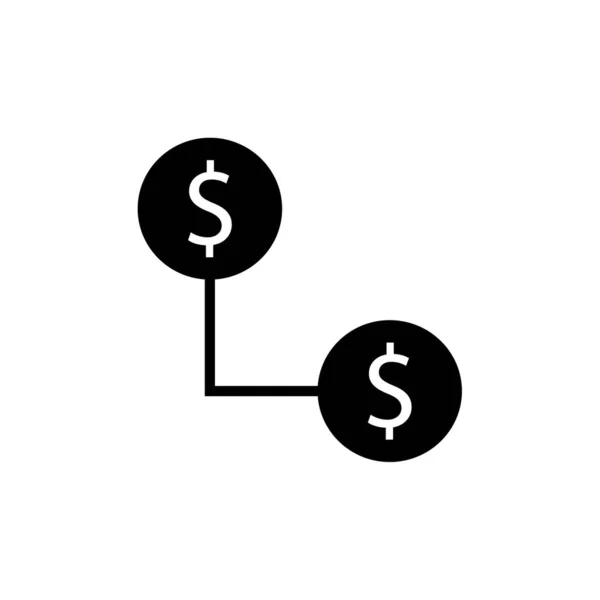 Знак Доллара Символом Доллара Векторная Иллюстрация — стоковый вектор