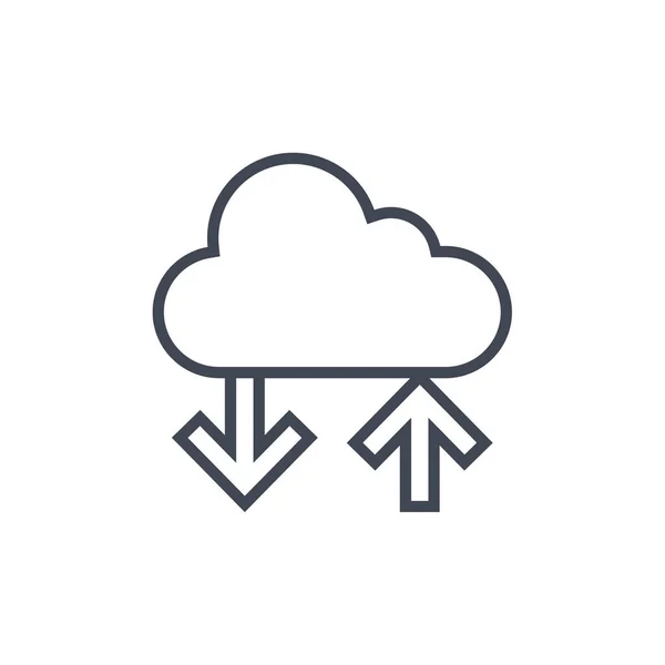 Ikona Šipky Pro Stahování Cloudu — Stockový vektor