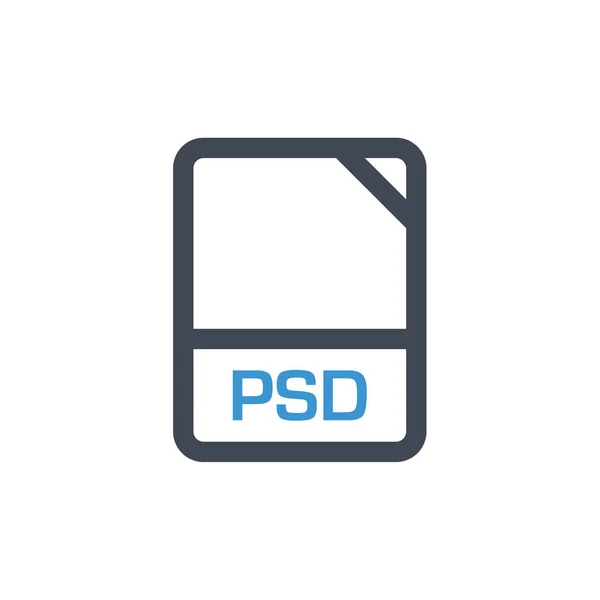 Psd文件格式图标 矢量图解简单设计 — 图库矢量图片
