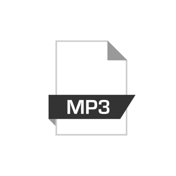 Mp3 Dateiformat Icon Vektor Illustration — Stockvektor