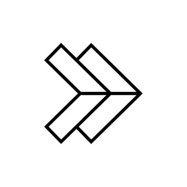 矢印やウェブ上のシンプルなアイコンイラスト — ストックベクタ