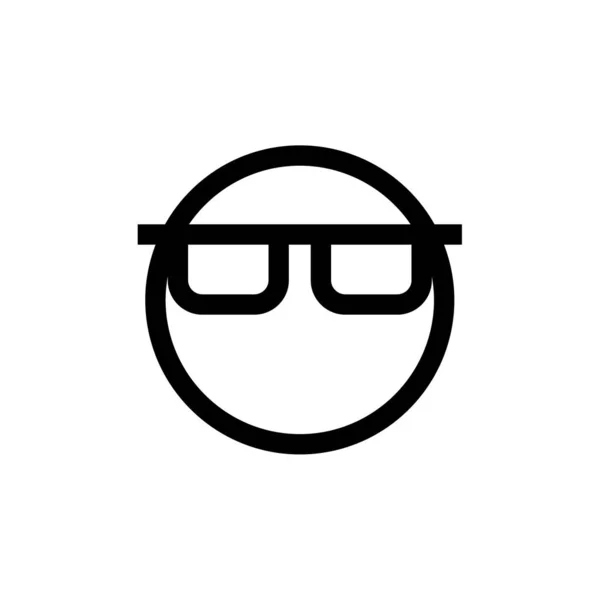 Emoji Mit Brillen Symbol Für Web Und Mobile App Vektor — Stockvektor