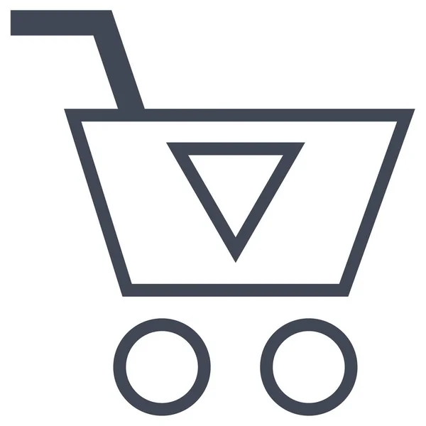 ショッピングカート シンプルなイラスト — ストックベクタ