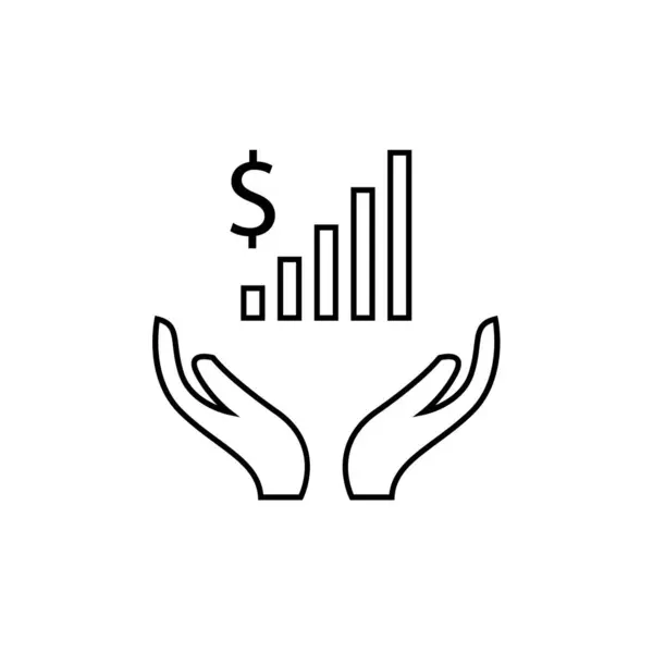 Χέρια Σύμβολο Δολάριο — Διανυσματικό Αρχείο