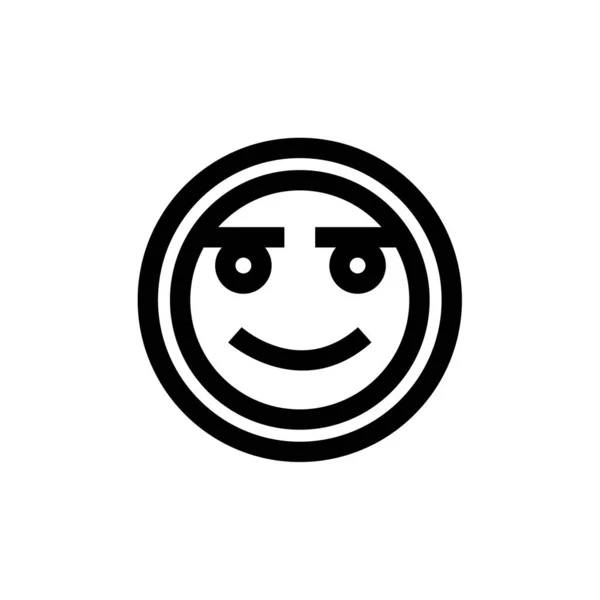 Емодзі Обличчя Значок Векторний Дизайн Ілюстрації — стоковий вектор