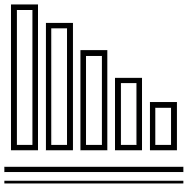 Staafdiagram Eenvoudige Illustratie — Stockvector