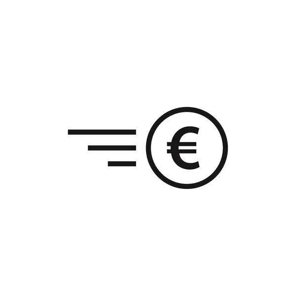 Euro Valuta Pictogram Vectorillustratie — Stockvector
