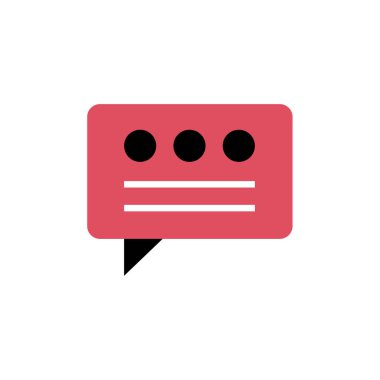 Sohbet balonu simgesi. vektör illüstrasyonu 