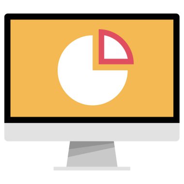 Bilgisayar. Web simgesi basit illüstrasyon