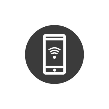 Arkadaki wifi vektör simgesi 