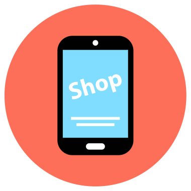 Cep telefonu simgesinin vektör illüstrasyonu 