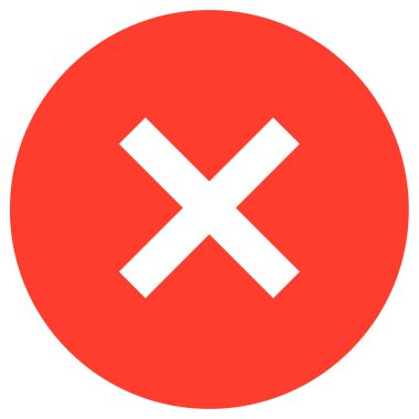İptal et. Web simgesi basit illüstrasyon