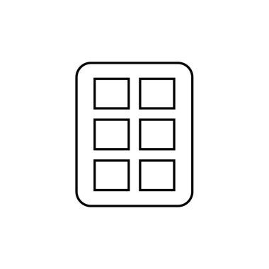 wirefram simgesi vektör illüstrasyonu