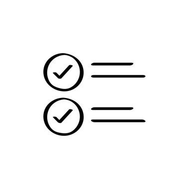 Kontrol listesi. Web simgesi basit illüstrasyon 