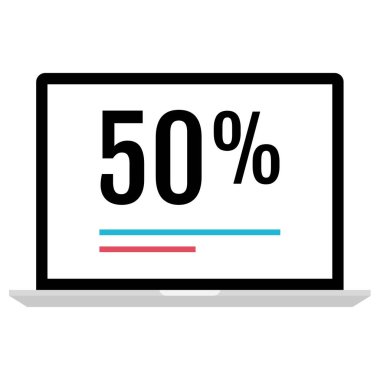 İndirim. Web simgesi basit bir illüstrasyon. satış sembolü