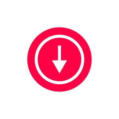 ok aşağı simge vektör illüstrasyonu