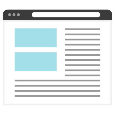 Tarayıcı. Web simgesi basit illüstrasyon