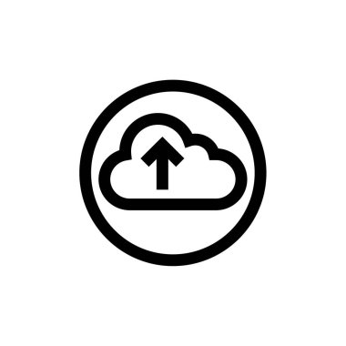 Bulut hesaplama simgesi. düz dizayn. vektör illüstrasyonu. 