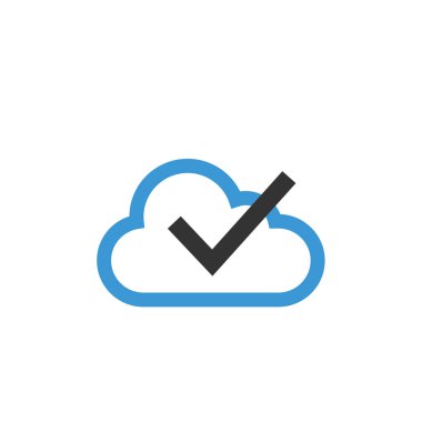 bulut hesaplama simgesi, vektör illüstrasyonu