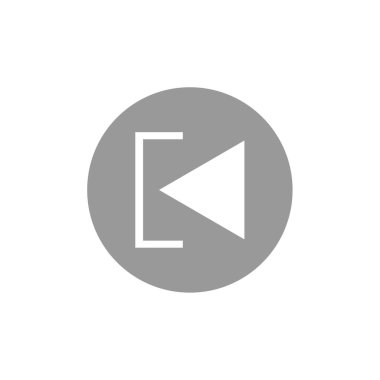 Önceki düğme simgesi, vektör illüstrasyonu