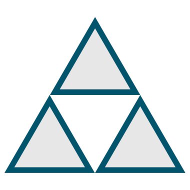 Piramit. Web simgesi basit illüstrasyon