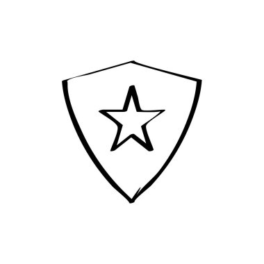 kalkan ikon vektör illüstrasyonu