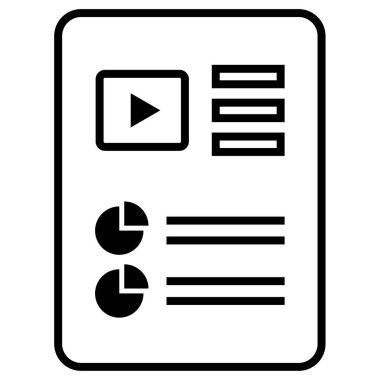 belge simgesi, vektör çizimi