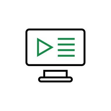 çalma düğmesi simgesi, vektör illüstrasyonu 