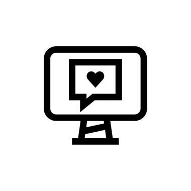 SMS & Metin Mesajlaşması ikon vektör çizimi