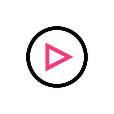 çalma düğmesi simgesi, vektör illüstrasyonu 