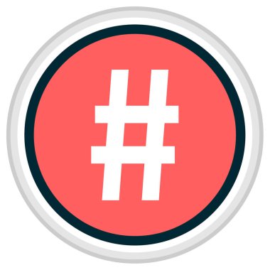 hashtag simgesi. vektör illüstrasyonu
