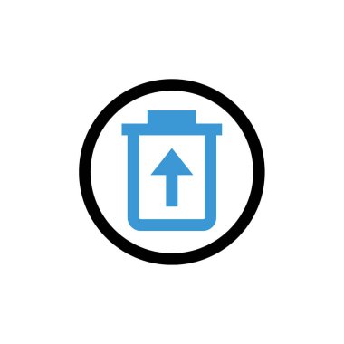 Çöp kutusu web simgesi illüstrasyonu