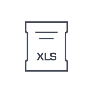xls dosya biçimi simgesi, vektör illüstrasyonu basit tasarım