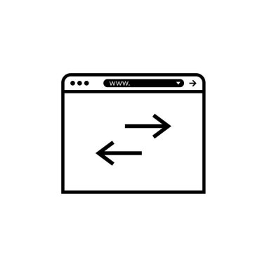 tarayıcı pencere simgesi. düz dizayn. vektör illüstrasyonu. 