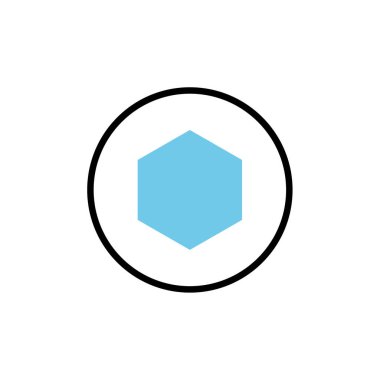 Altıgen ikonu. vektör illüstrasyonu. 