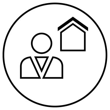 Emlak simgesi vektör illüstrasyonu 