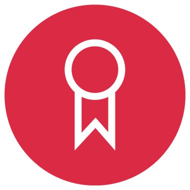 Kurdele onur ödülü. Ödüllendirildi. Web simgesi basit illüstrasyon