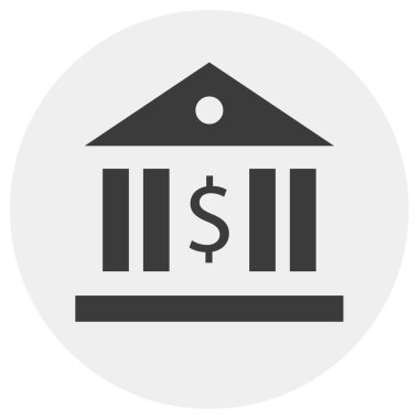 Banka simgesi, vektör illüstrasyonu