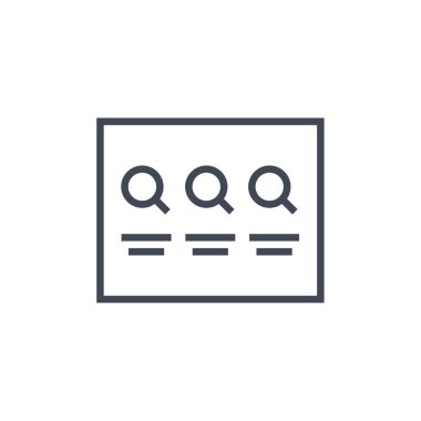 Arama simgesi, vektör illüstrasyonu