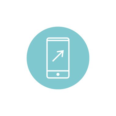 Cep telefonu simgesi, vektör illüstrasyonu