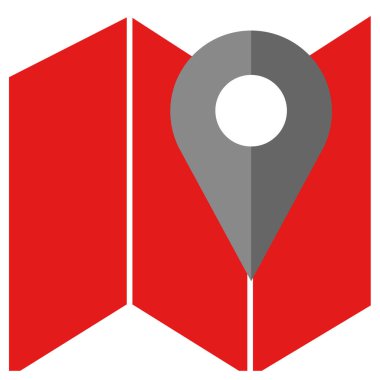 Konum basit simge, vektör illüstrasyonu      