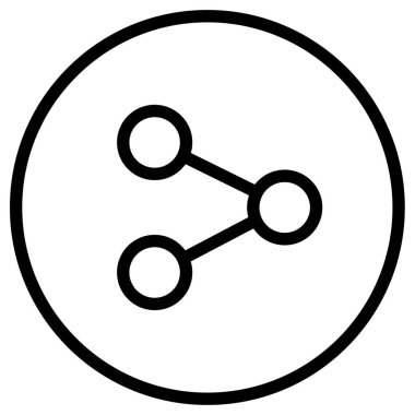 İnternet paylaşım simgesi, vektör illüstrasyonu basit tasarım