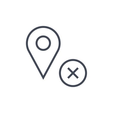 harita pin simgesi vektör illüstrasyon tasarımı