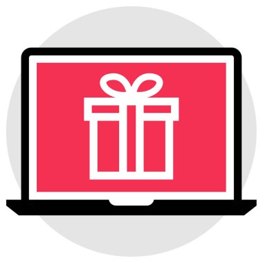 hediye kutusu ikon vektör çizimi tasarımı           