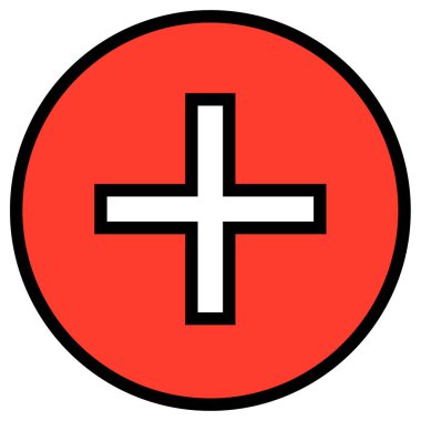 Artı simge vektör illüstrasyonu