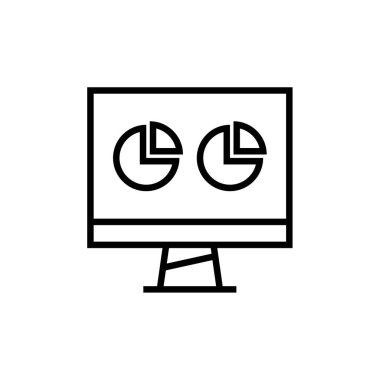 Pasta grafiği basit simgesi, vektör çizim