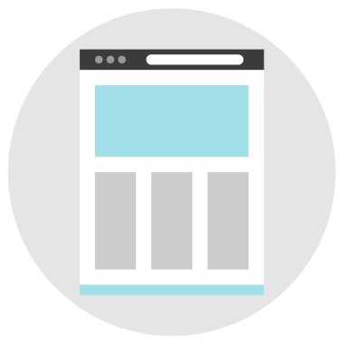 İnternet sitesi. Web simgesi basit illüstrasyon 