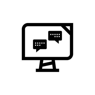 SMS & Metin Mesajlaşması ikon vektör çizimi