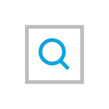 Büyütme cam simgesi, vektör illüstrasyonu 